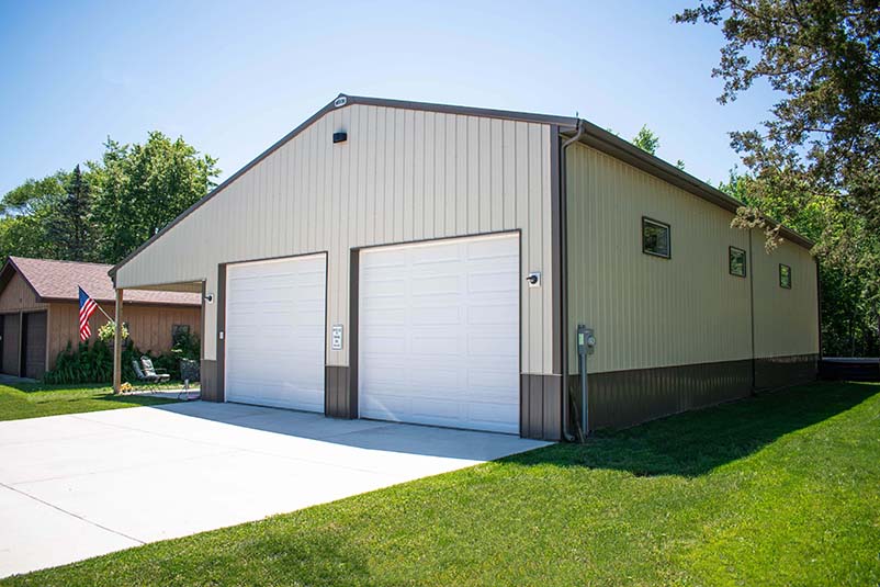 Two Car Pole Barn Garage Lake County, IN FBi Buildings